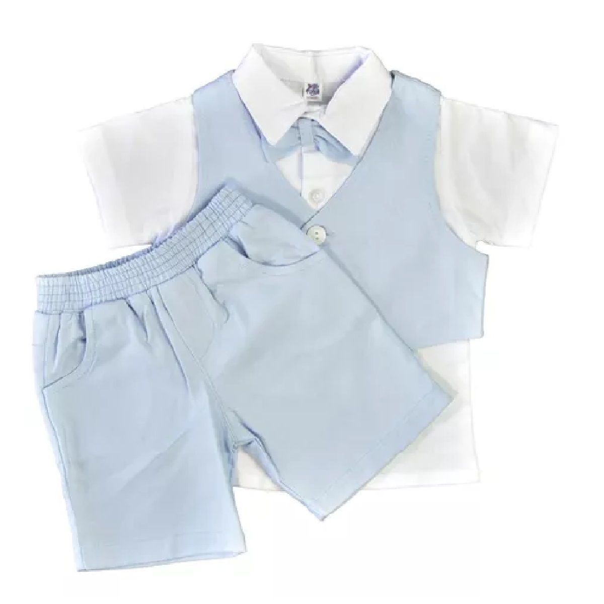 MUNDO BEBE - Conjunto Traje Bautizo Para Bebe Niño Con Chaleco Corbatín.