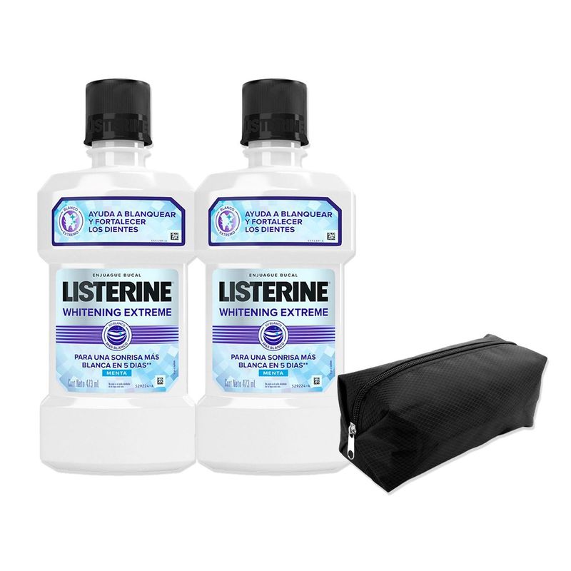 LISTERINE - Enjuague Bucal Listerine Whitening Extreme 437ml X2_.