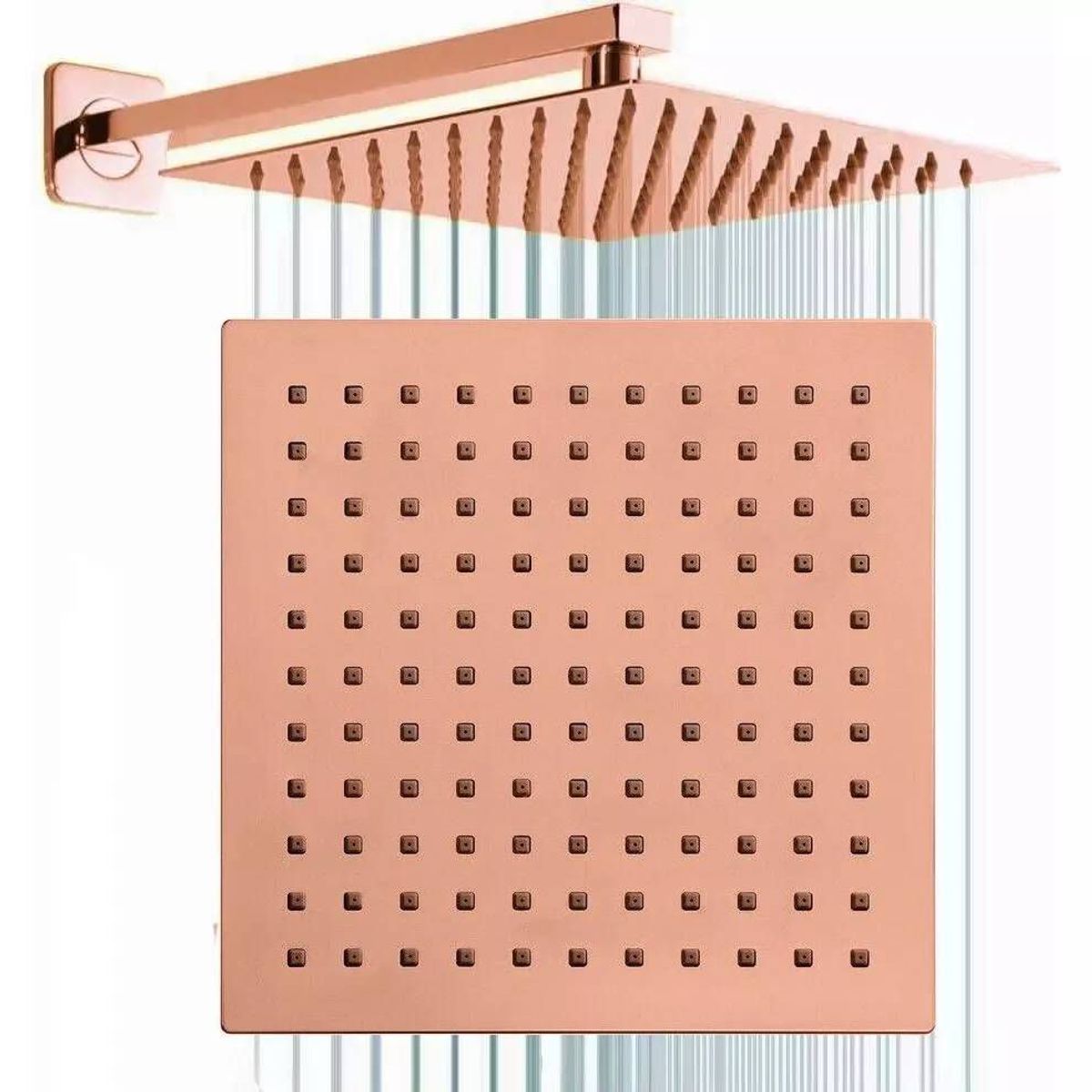 GENERICO - Kit Regadera Oro Rose 20cm Mezclador Doble Perfección Tm-20