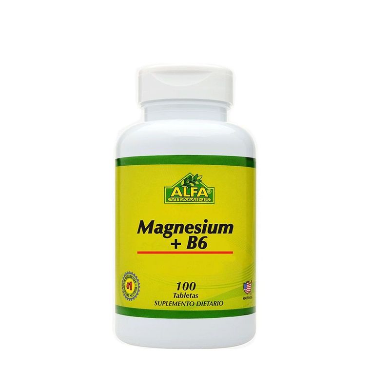 ALFA VITAMINS - Magnesium + B6 Alfa Vitamins X 100 Tabletas
