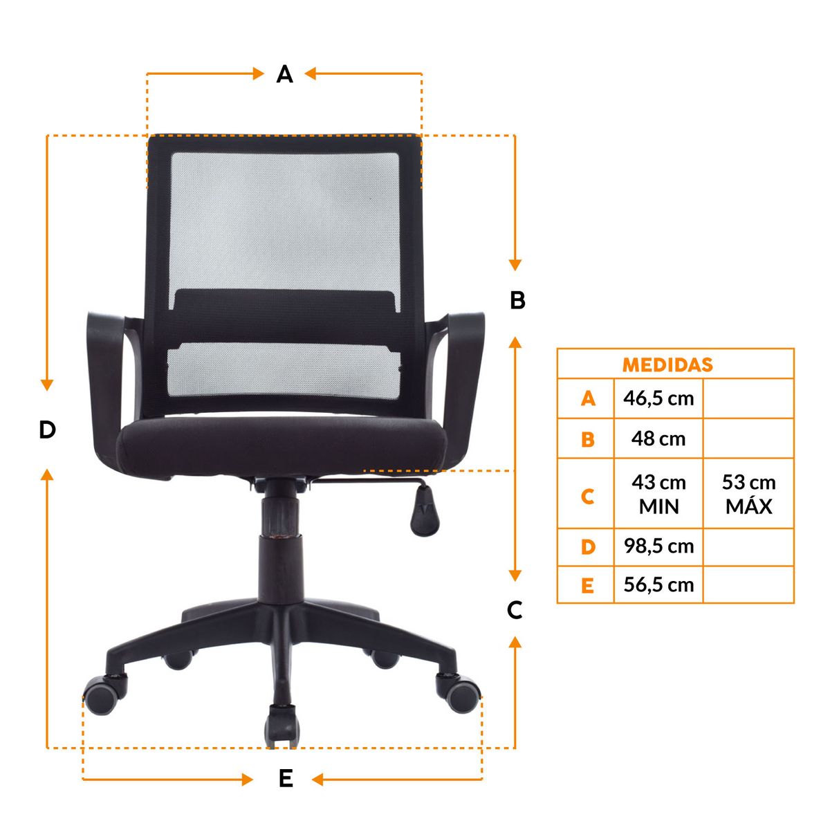 BONNO - Silla de Oficina Styles Negro Bonno