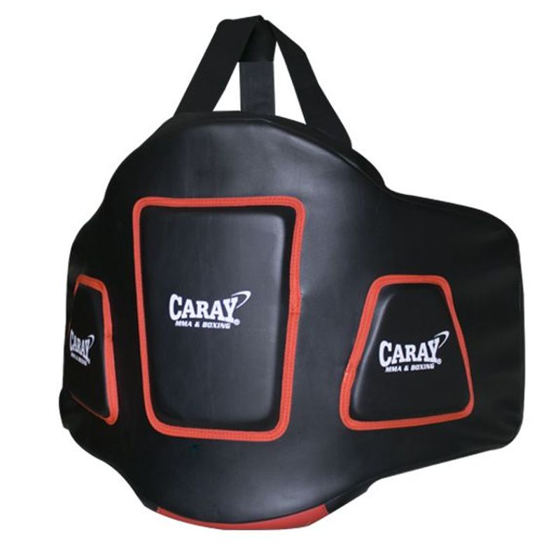 CARAY - Protector De Pecho Boxeo - MMA - Muay Thai Negro-Rojo