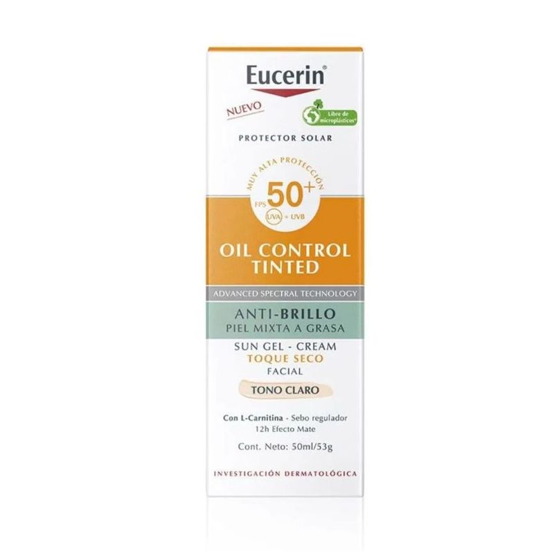 EUCERIN - Fotoprotector Oil Control Toque Seco Tono ClaroFPS50Eucerin