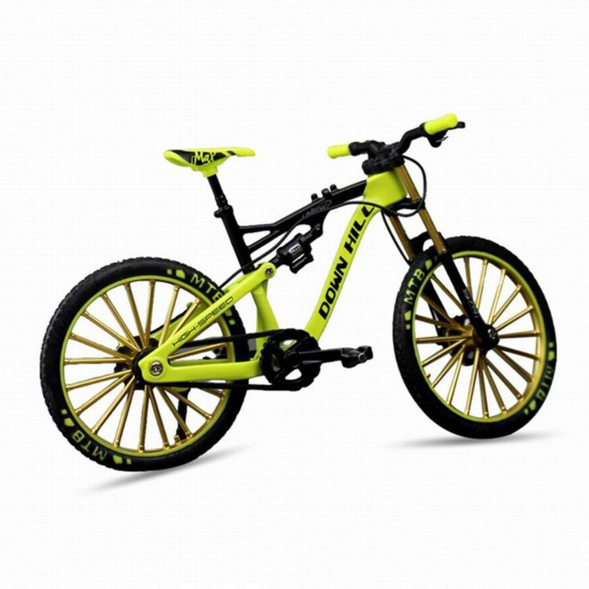GENERICO - Bicicleta miniatura a escala de montaña mtb Verde Lima