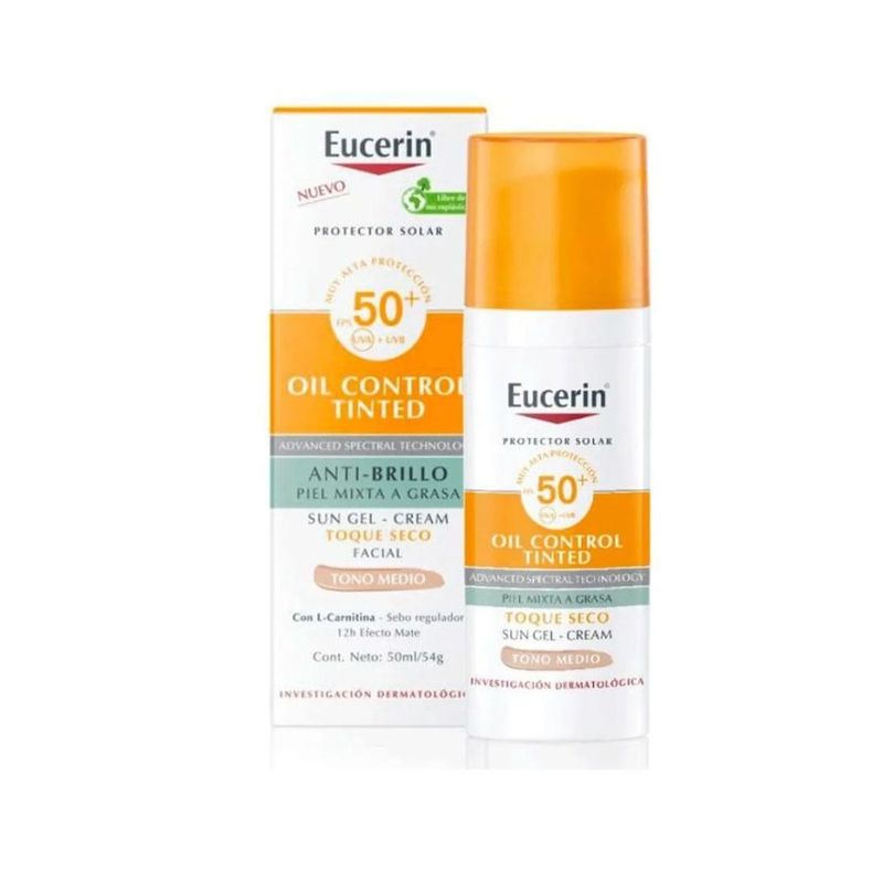 EUCERIN - Fotoprotector Oil Control Toque Seco Tono MedioFPS50Eucerin