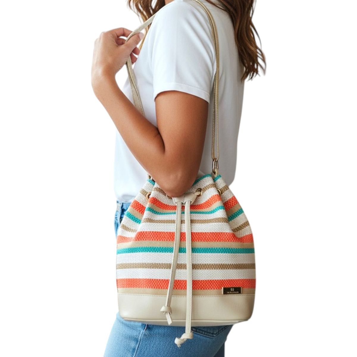 KARLA CHACON - Bolso Manos libres Bucket Dama Mujer Karla Chacon Aria