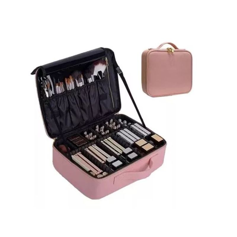 GENERICO - Maleta Organizadora De Maquillaje Viaje Separadores Brochas