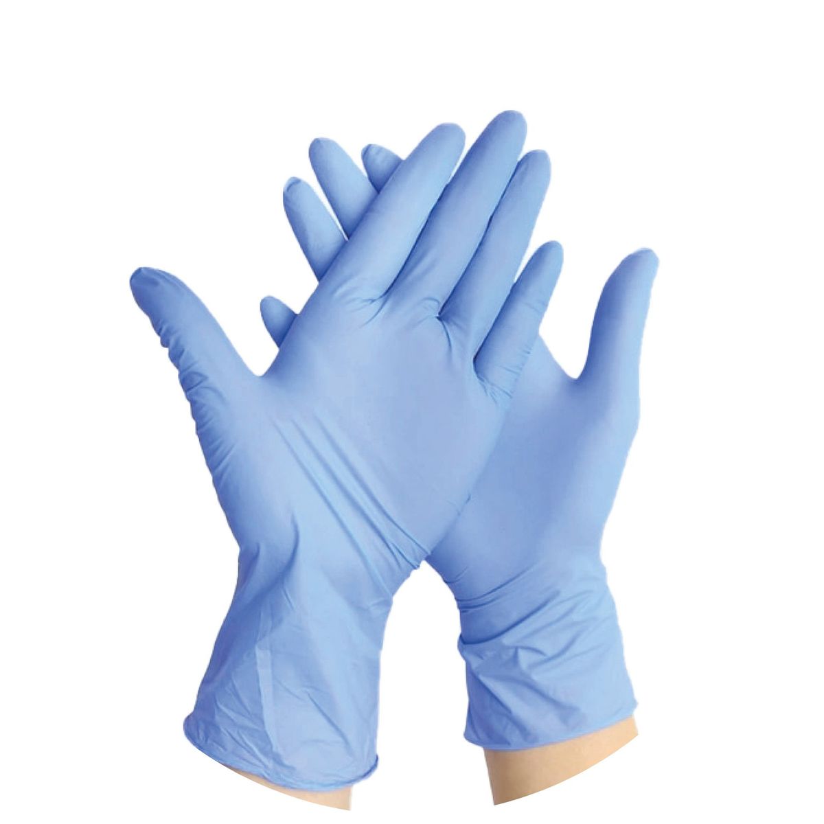 TRIPLE CLEAN - Guantes de vinilo nitrilo azul talla s