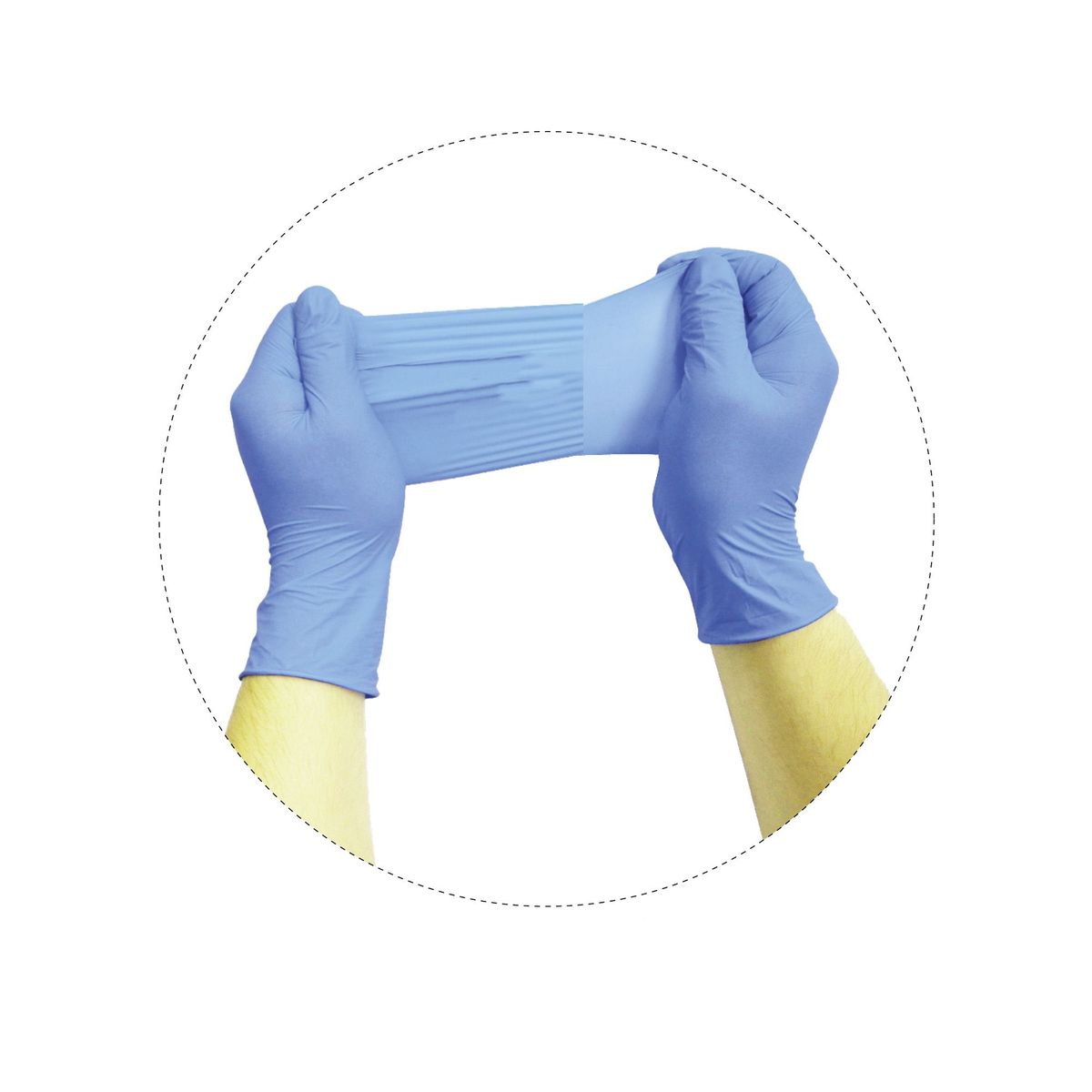 TRIPLE CLEAN - Guantes de vinilo nitrilo azul talla s