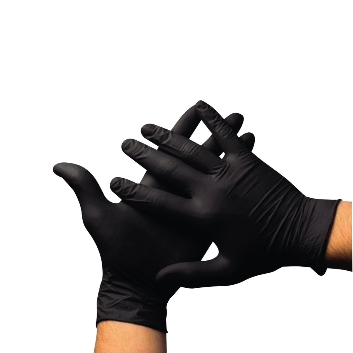 TRIPLE CLEAN - Guantes de nitrilo negros caja 100 unidades talla M