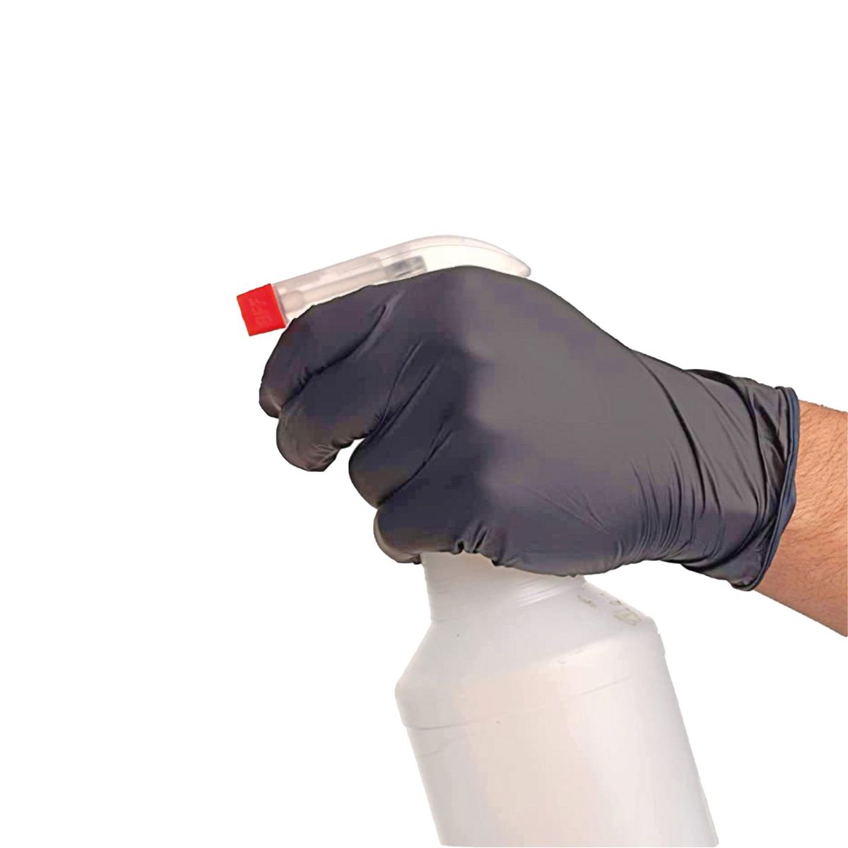 TRIPLE CLEAN - Guantes de nitrilo vinilo negros Talla M