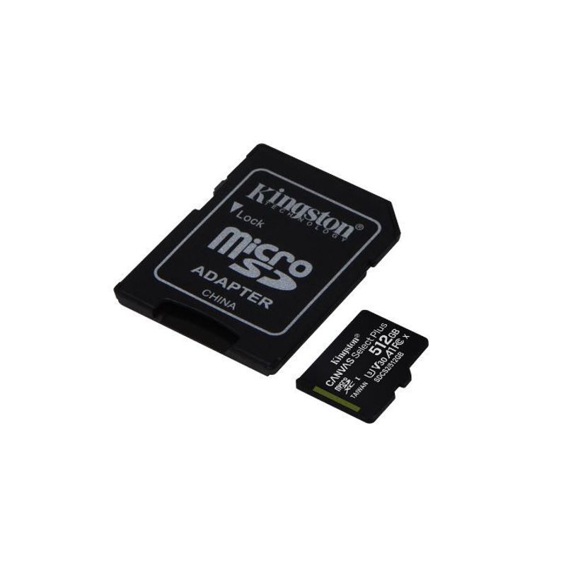 KINGSTON - Memoria Kingston Micro Sd 512 Gb 100 Mb/seg Canvas sdcs2