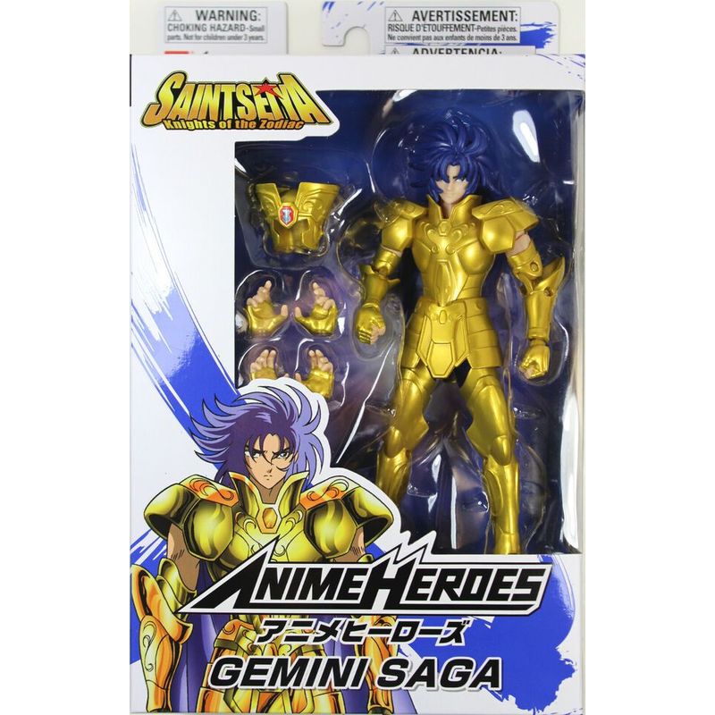 BANDAI - Gemini Saga Figura Seiya Zodiaco Anime Heroes Bandai 16 Cm