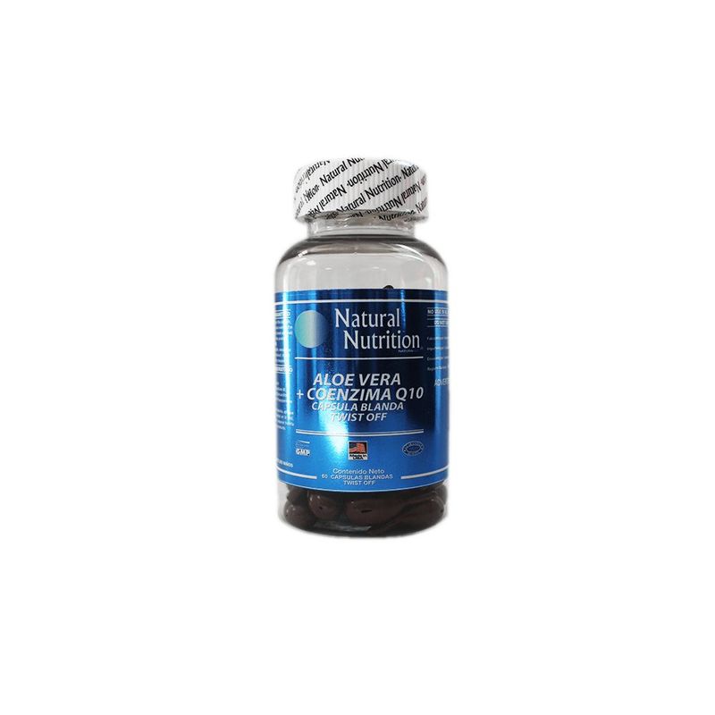 NATURAL NUTRITION - Aloe Vera + Coenzima Q10 Natural Nutrition X 60Cap