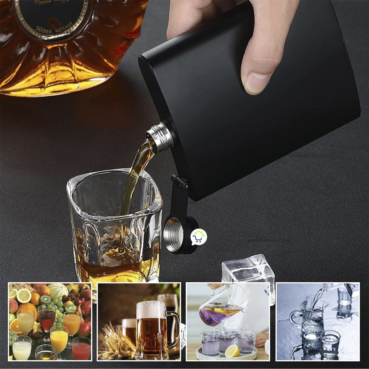 COMPRALOENCASA COM - Licorera Whiskera Cantimplora De Bolsillo GT-08-5oz