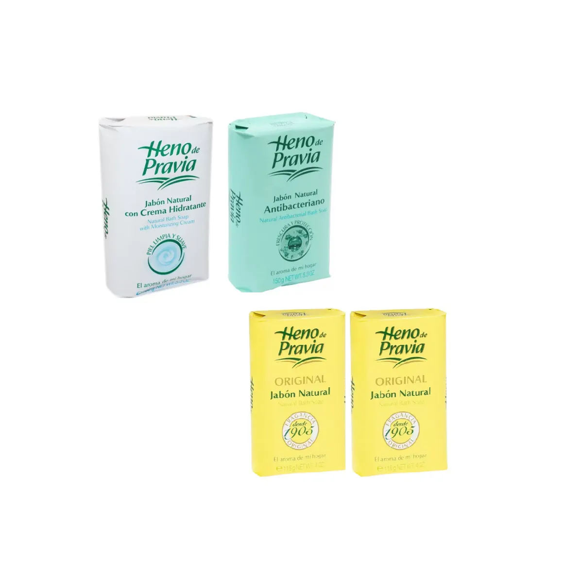 HENO DE PRAVIA - Jabón en Barra Heno de Pravia Surtido - 4Pack - 530 gr