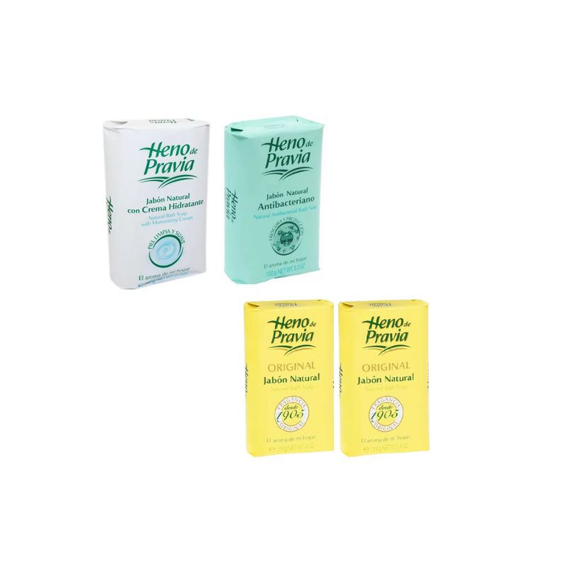 HENO DE PRAVIA - Jabón en Barra Heno de Pravia Surtido - 4Pack - 530 gr
