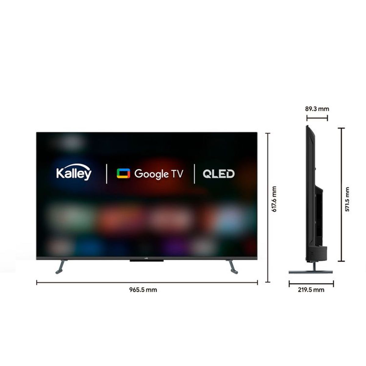KALLEY - TV KALLEY 43" Pulgadas 109 cm K-GTV43UHDQV 4K-UHD QLED Smart TV Google