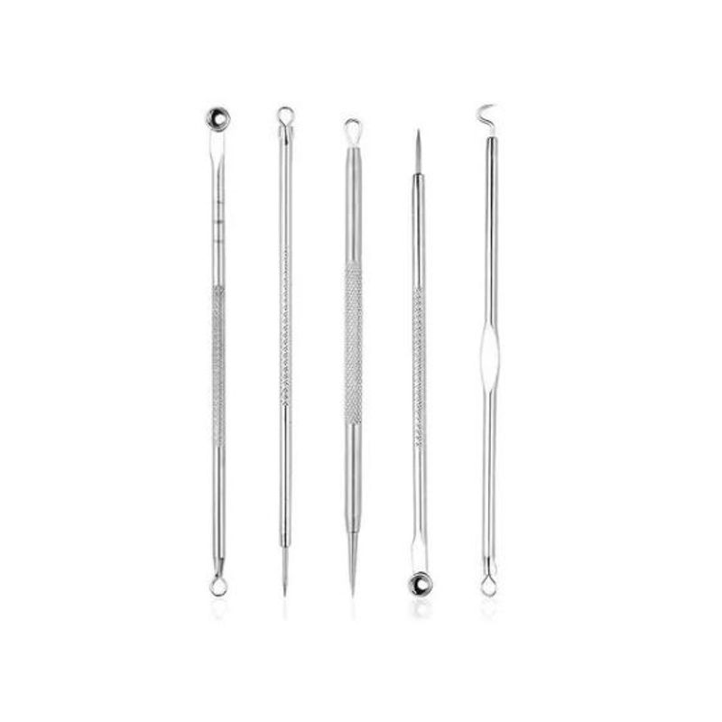 GENERICO - Juego Instrumentos Acero Acne Barro Espinilla Limpieza facial