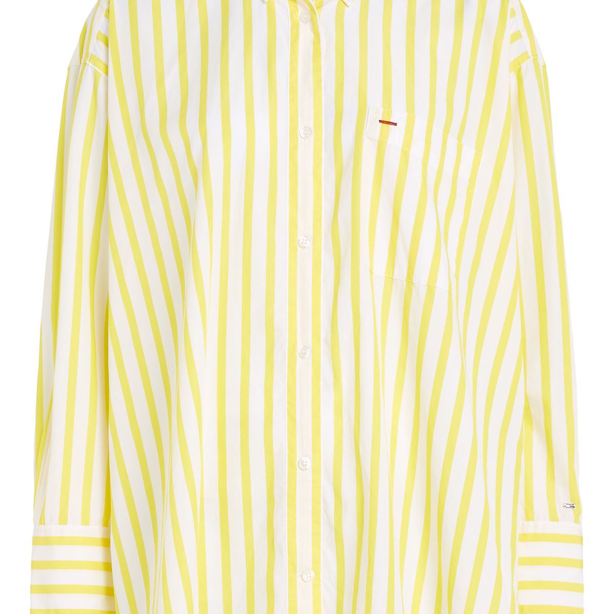 TOMMY HILFIGER - Camisa De Rayas Amarillas De Corte Ancho Tommy Hilfiger