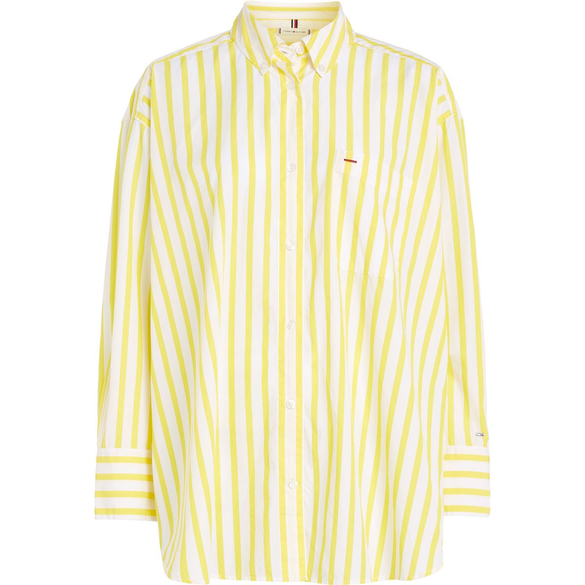 TOMMY HILFIGER - Camisa De Rayas Amarillas De Corte Ancho Tommy Hilfiger