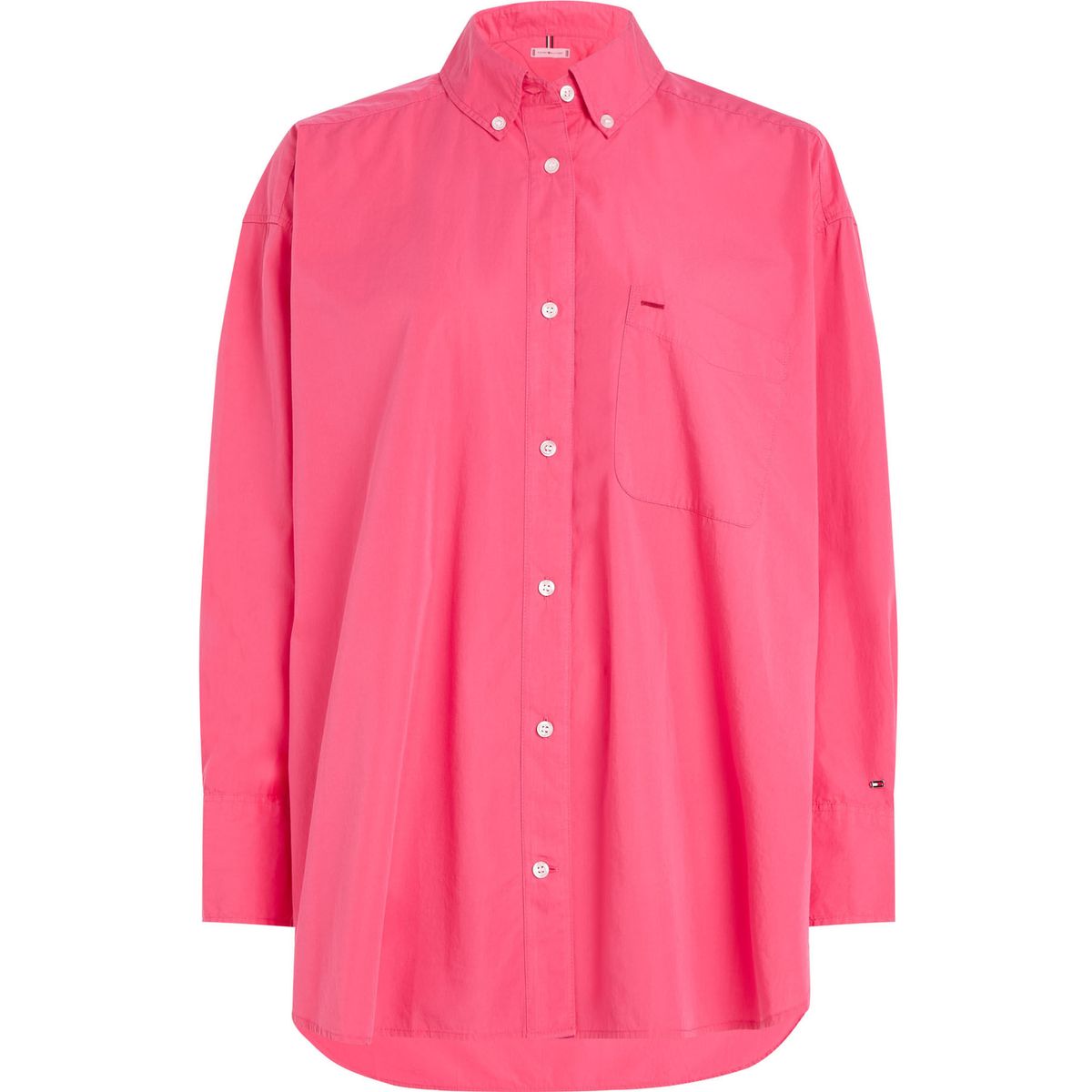 TOMMY HILFIGER - Camisa Oversize De Popelín Mujer Rosa Tommy Hilfiger