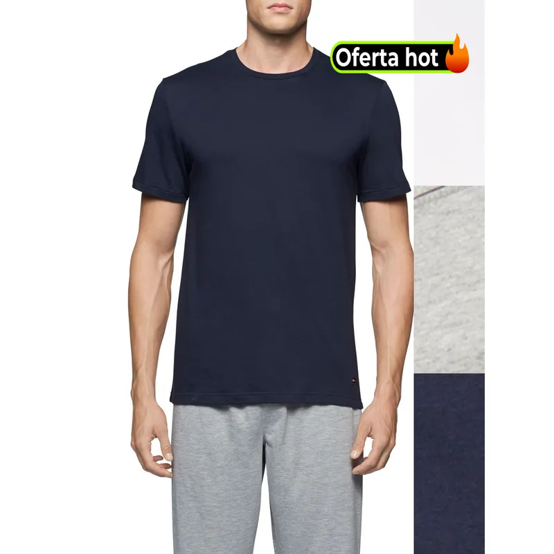 TOMMY HILFIGER - Pack de 3 Camisetas Cuello Redondo Para Hombre Tommy Hilfiger