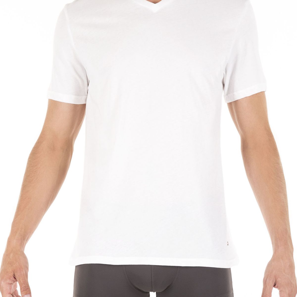 TOMMY HILFIGER - Pack de 3 Camiseta Blanca Cuello V De Hombre Tommy Hilfiger