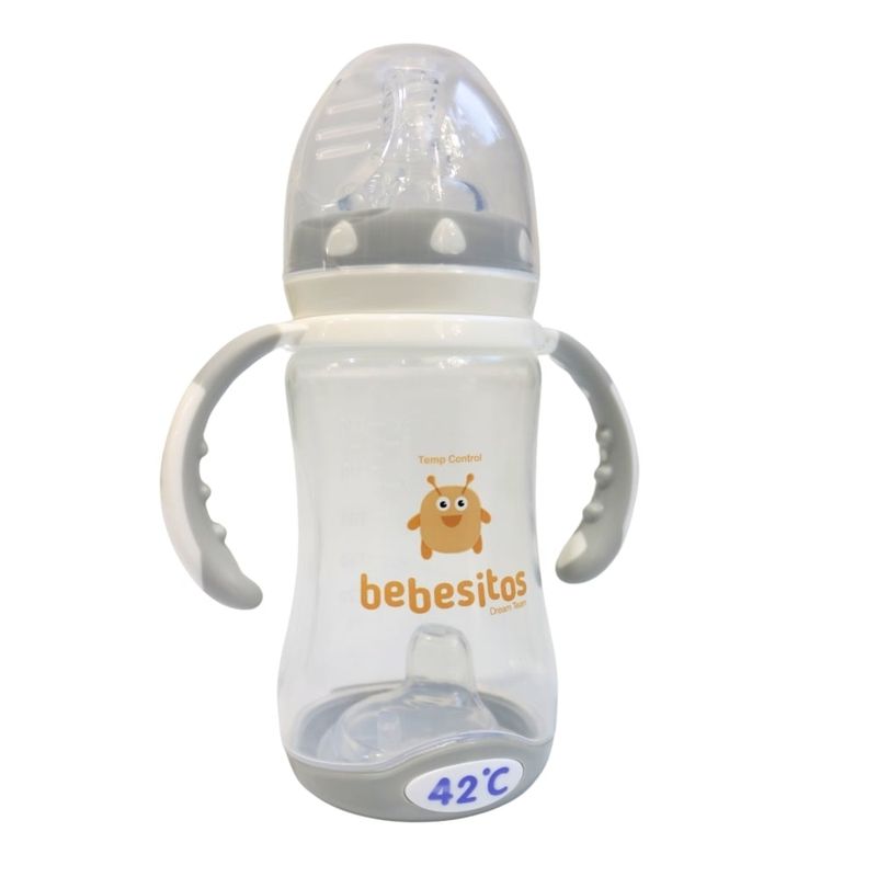 BEBESITOS - Biberón Bebesitos 237ml 8oz Con Asas Control de Temperatura