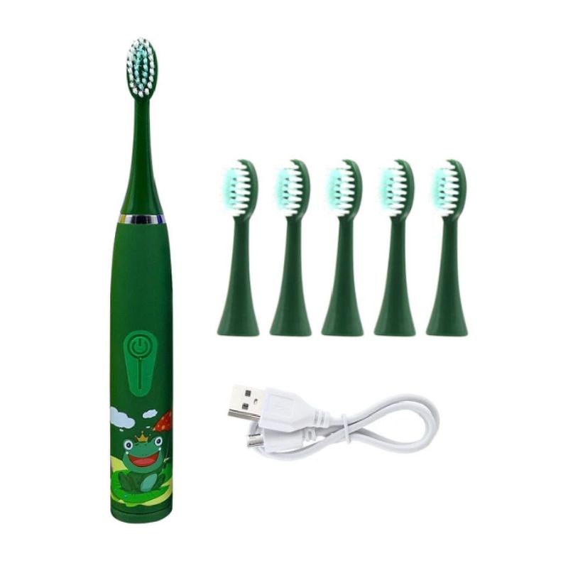 MUNDO BEBE - Cepillo de Dientes Eléctrico bebe niño verde niños_.