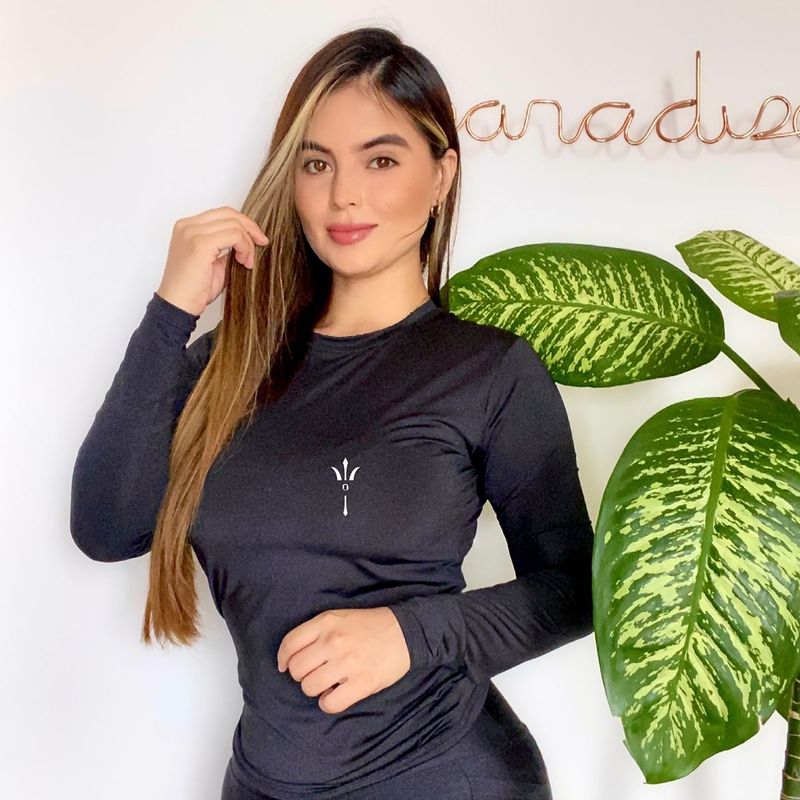 Camibuso Dama Manga Larga En Licra Para Deportes Y Natación