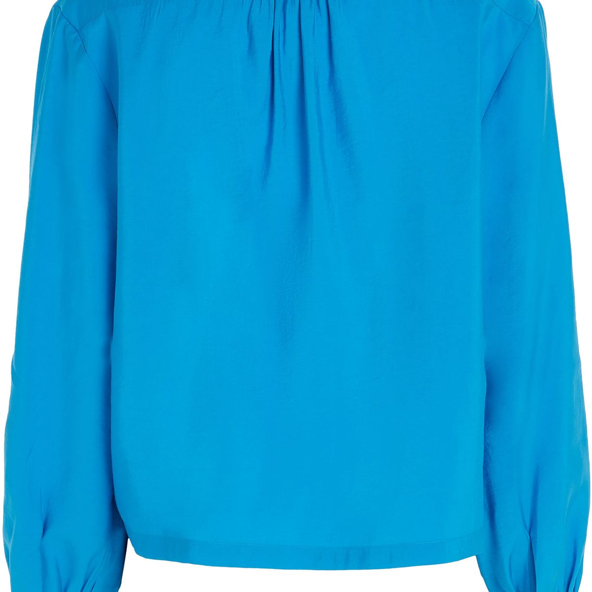 TOMMY HILFIGER - Camisa Sin Cuello Con Corte Cropped Mujer Azul Tommy Hilfiger