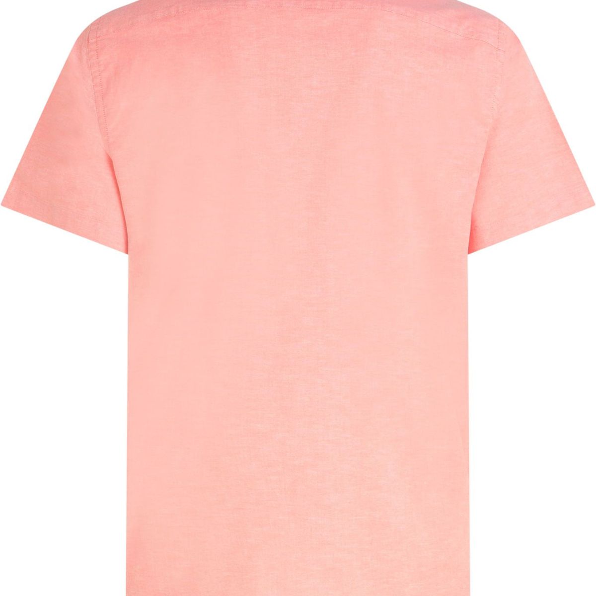 TOMMY HILFIGER - Camisa Manga Corta Liviana Oxford Corte Regular Hombre Naranja Tommy Hilfiger