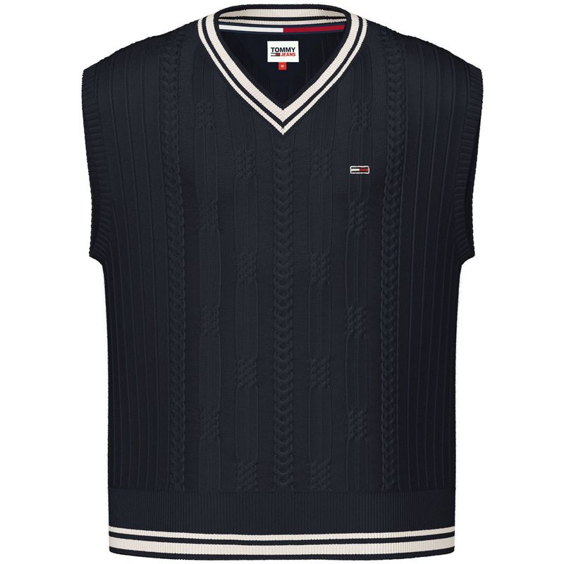 TOMMY HILFIGER - Chalecon Tipo Saco Hombre Azul Tommy Jeans