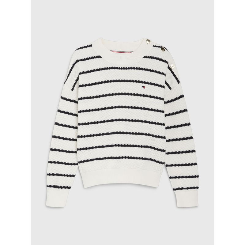 TOMMY HILFIGER - Saco Manga Larga Para Niña Blanco Tommy Hilfiger