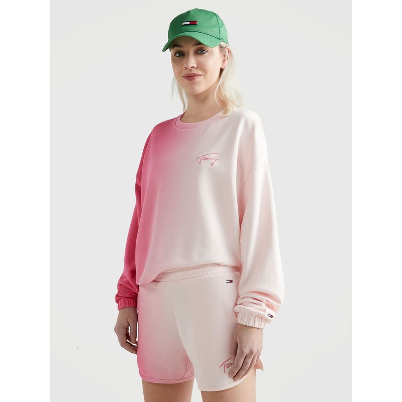 TOMMY HILFIGER - Saco Signature Holgada Con Efecto Degradé Mujer Rosa Tommy Jeans