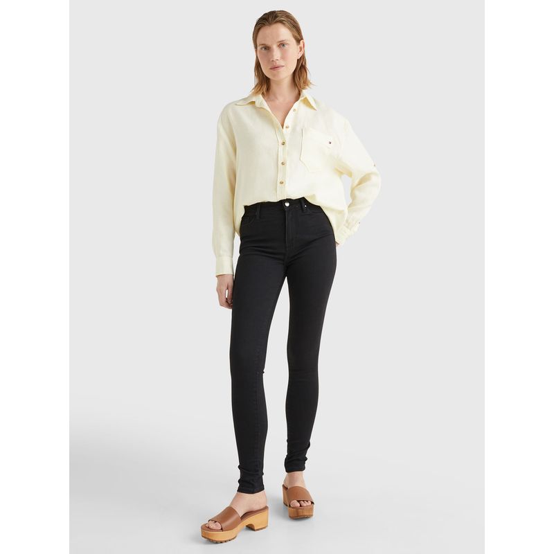 TOMMY HILFIGER - Pantalón Jeans Para Mujer Negro Tommy Hilfiger