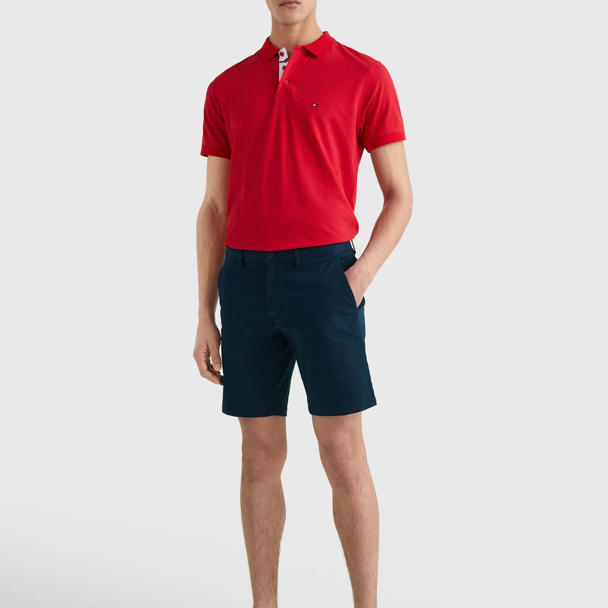 TOMMY HILFIGER - Pantalón Corto Essential 1985 De Algodón Hombre Azul Tommy Hilfiger