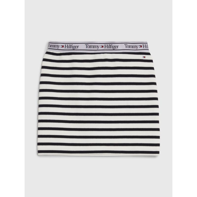 TOMMY HILFIGER - Falda Acanalada Con Inscripción En Cintura Niña Tommy Hilfiger