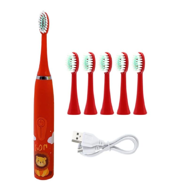 MUNDO BEBE - Cepillo de Dientes Eléctrico bebe niño rojo niños_.