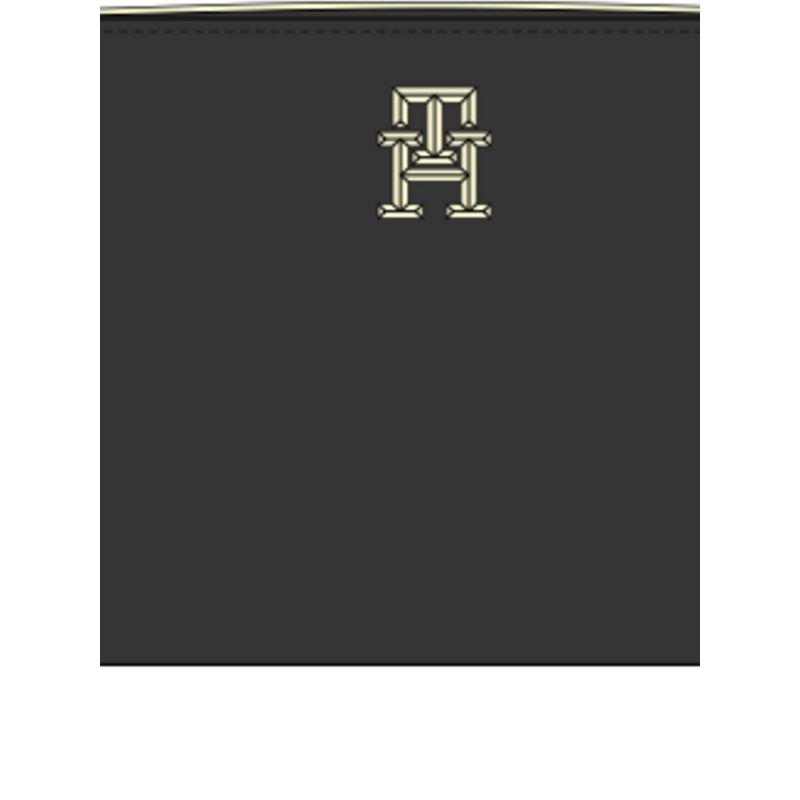 TOMMY HILFIGER - Cartera Mediana Con Cierre Y Monograma Th Mujer Negro Tommy Hilfiger