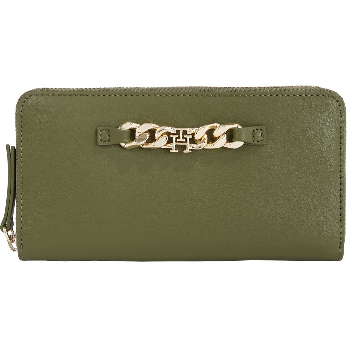 TOMMY HILFIGER - Cartera Th Monogram Con Cierre Y Cadena Mujer Verde Tommy Hilfiger