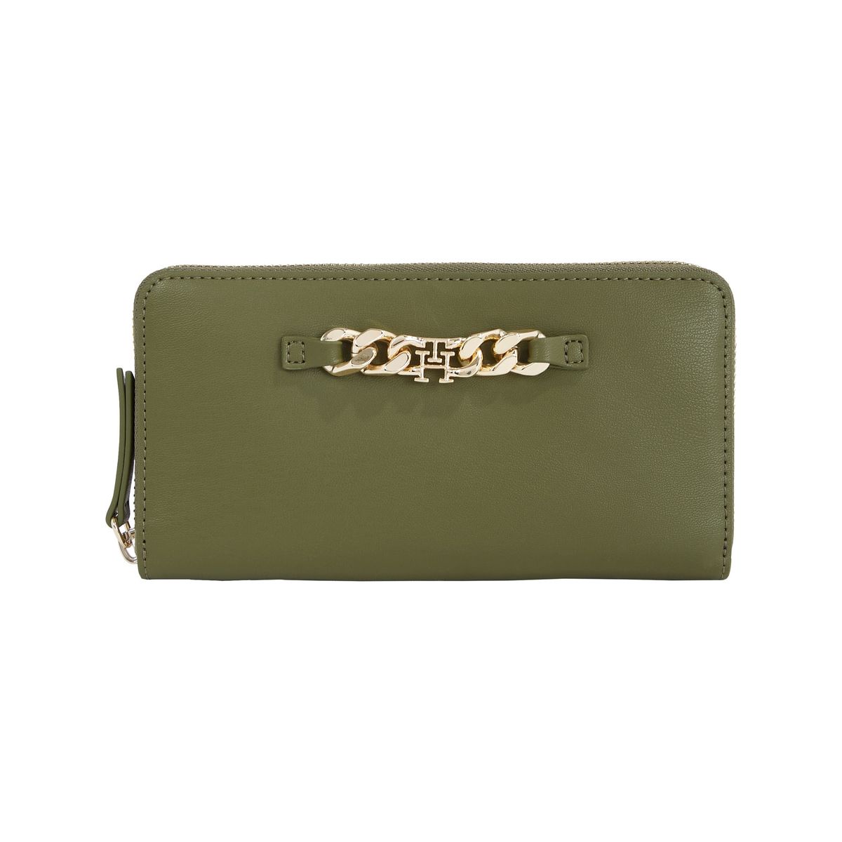 TOMMY HILFIGER - Cartera Th Monogram Con Cierre Y Cadena Mujer Verde Tommy Hilfiger