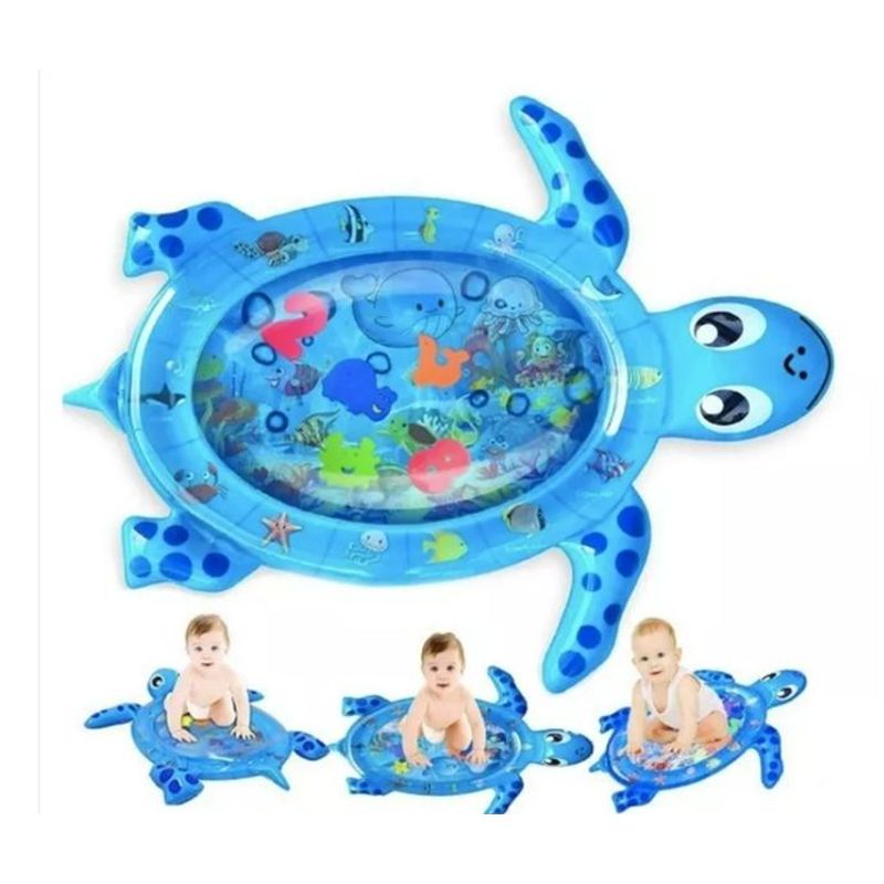 STALION - Colchoneta Tapete Inflable Agua Bebé Estimulación - Azul