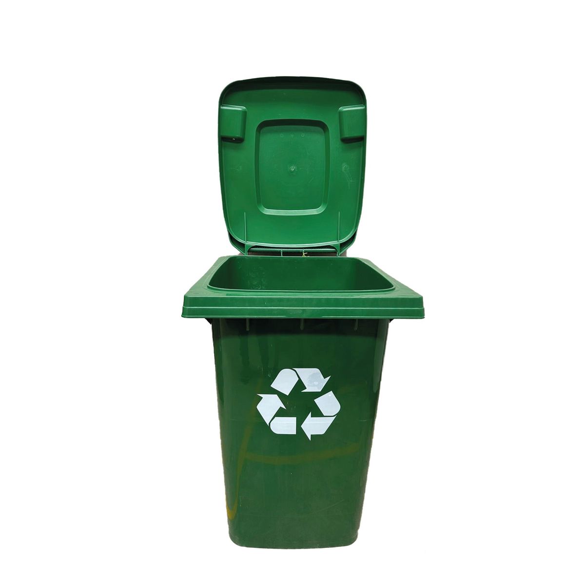 TRIPLE CLEAN - Contenedor de basura de 360 litros verde