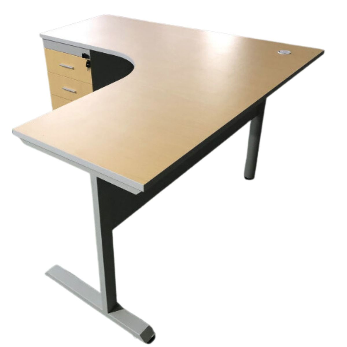 AKIVOY - Escritorio en L de oficina Corporativo con Cajonera