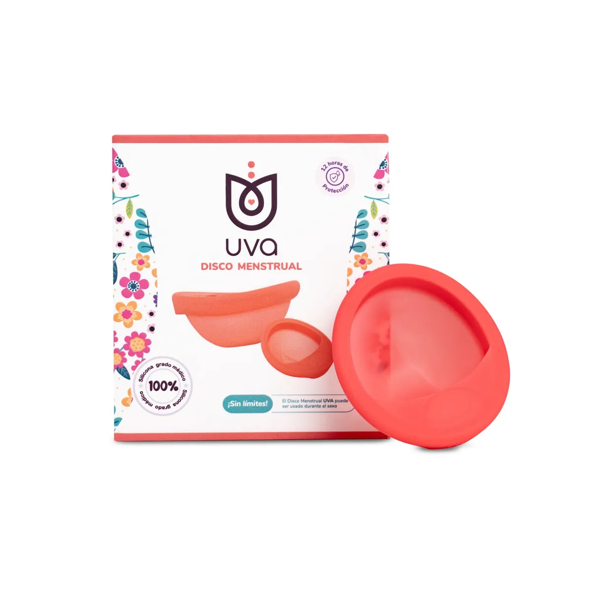 GENERICO - UVA Disco Menstrual Reutilizable de Silicona Médica Talla Única