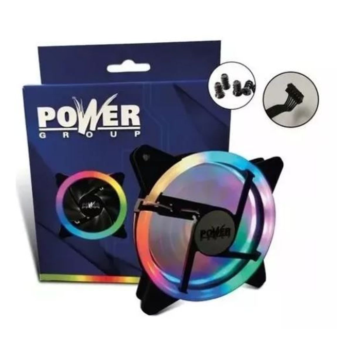 POWER GROUP - Kit 4 Ventiladores Power Group Rgb Y Argb + Controlador MAGIC X4