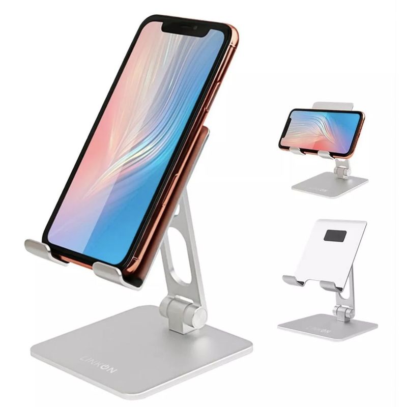 LINKON - Soporte Base Porta Celular Para iPad Tablet Escritorio Alumi