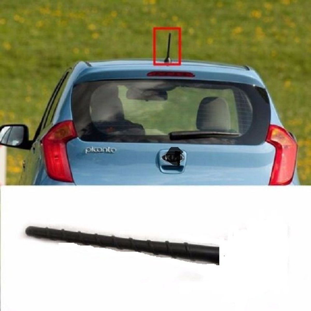 GENERICO - antena kia picanto ion de 7 pulgadas o 18 cms de largo
